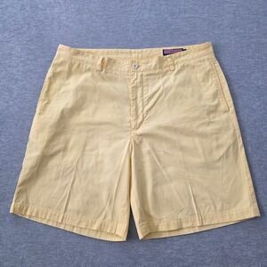 Vineyard Vines Mens Club Short Yellow Cotton Chino Shorts Size 38 Preppy Whale